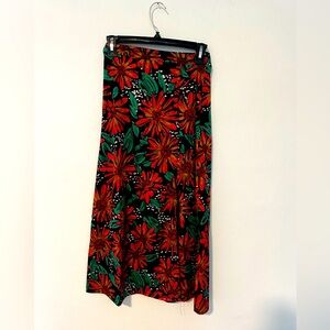 Flower midi summer skirt